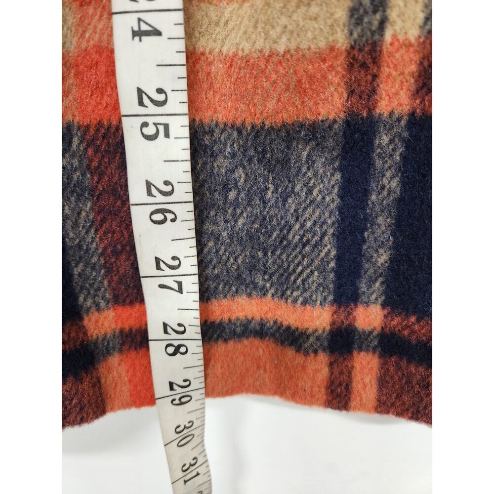 Anthropologie Andersen & Lauth Annie Capelet Erica, One Size, Orange/Navy Plaid - Picture 10 of 15